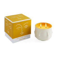 muse pamplemousse candle with box porcelain yellow with box - angle view