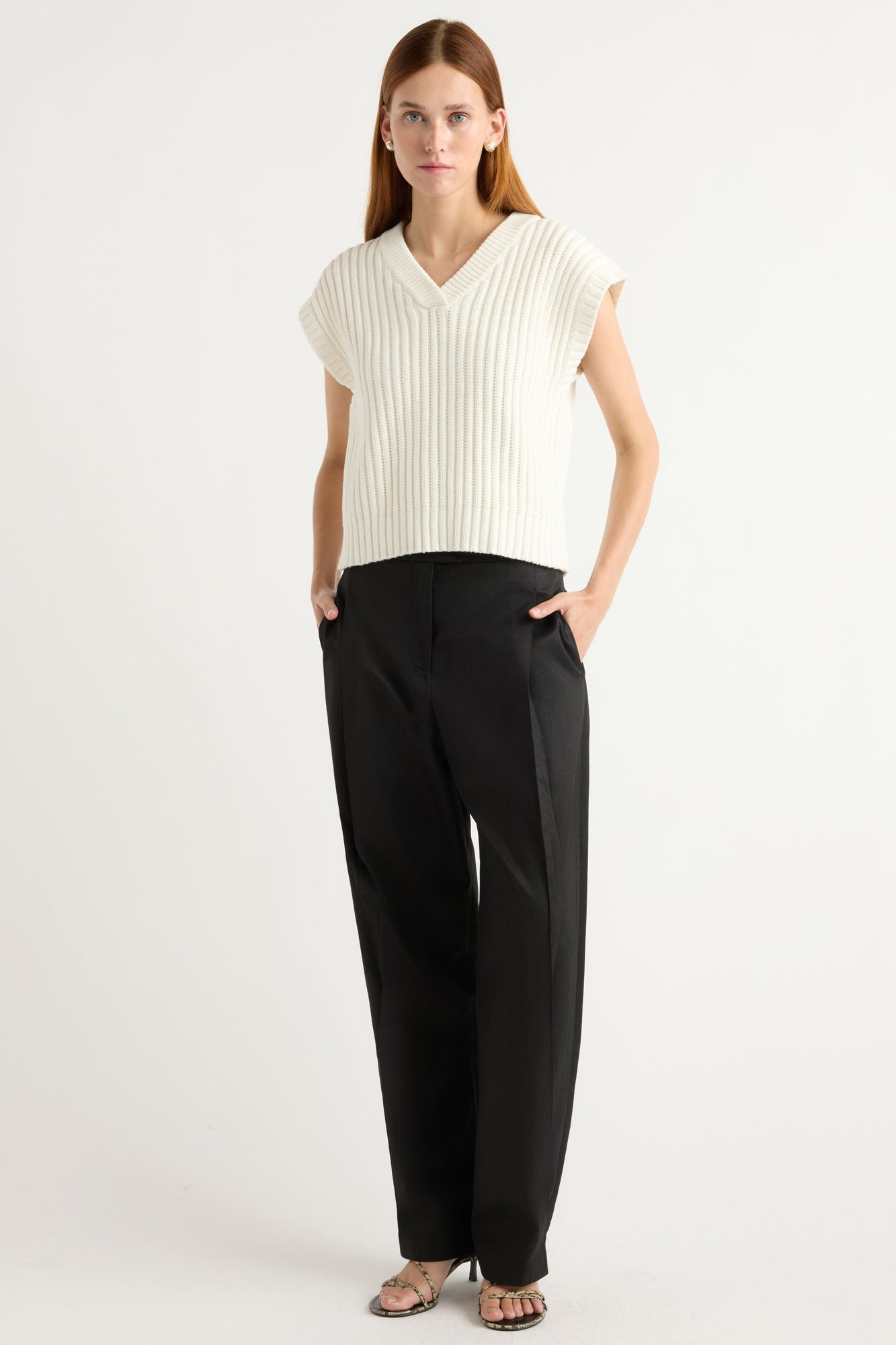 Kelsey | Nicola Organic Cotton Sweater Vest in Size Small