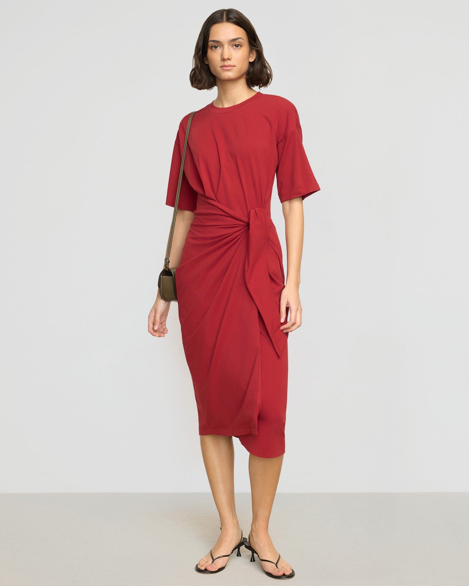 Olivia | Noa Organic Cotton T-Shirt Wrap Dress in Size Small 