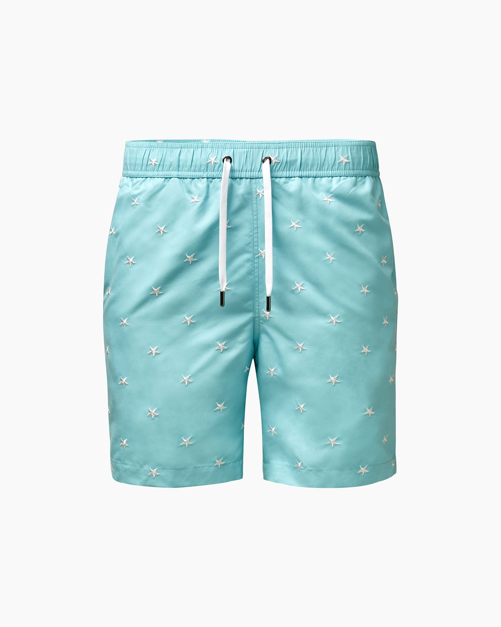Mens | Charles 7" Swim Trunk | Cyan White
