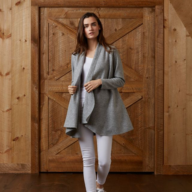 Swing Coat | Grey Melange
