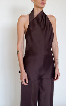 Bind Halter Top | Chocolate