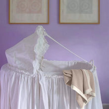 Border Baby Blanket | Light Taupe / Ivory