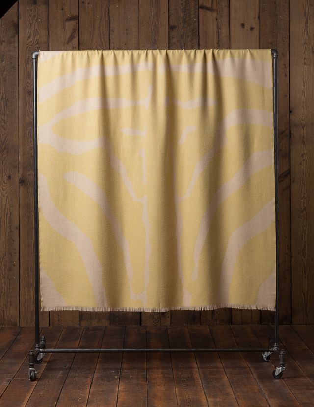Zebra Throw | French Yellow / Beige