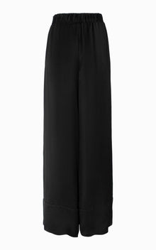 Fluid Palazzo Pant | Black Viscose