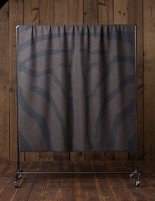 Zebra Throw | Dark Taupe / Charcoal