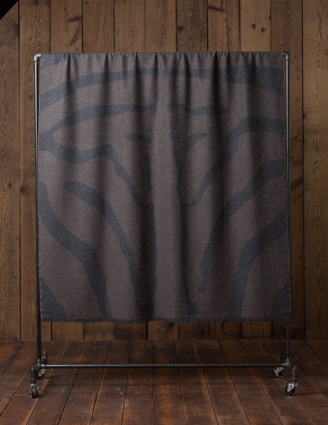 Zebra Throw | Dark Taupe / Charcoal