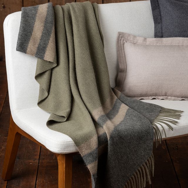 Canyon Throw | Forest Green / Charcoal / Light Taupe