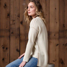 Zoe Sweater | Ivory/Light Taupe