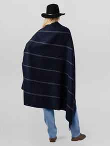 Notting Hill Wrap | Navy/Ivory