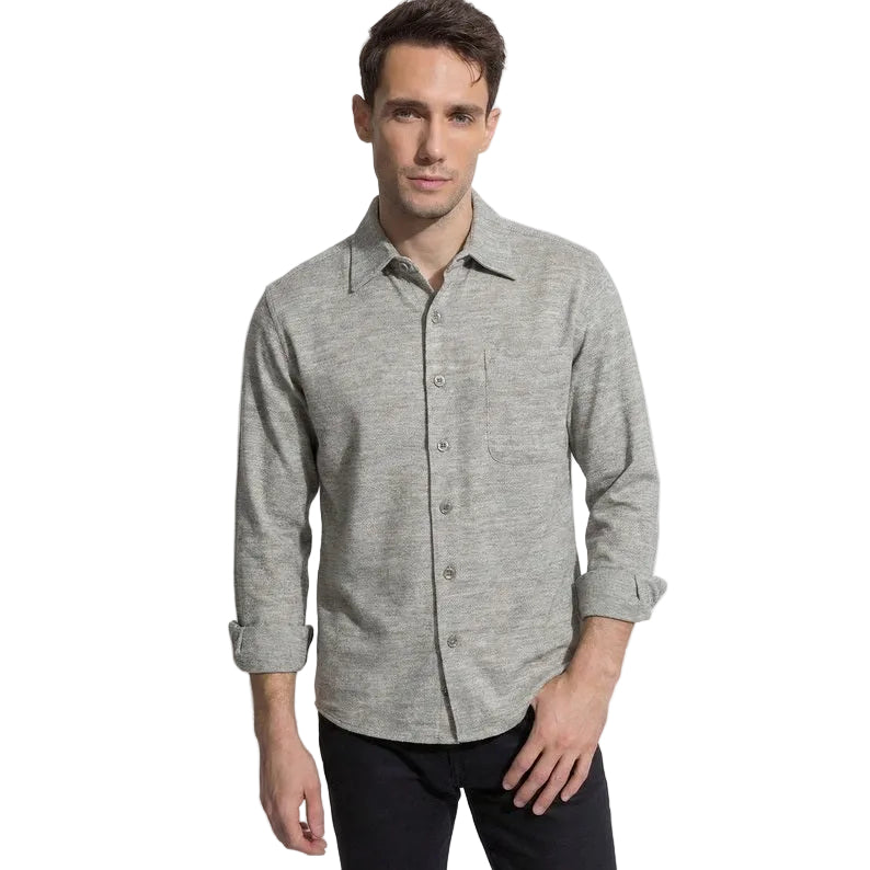 Men | Knit Shirt | Pearl Grey
