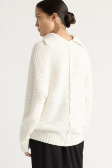 Charlotte | Petra Oversized Textured-Knit Sweater in Size Small
