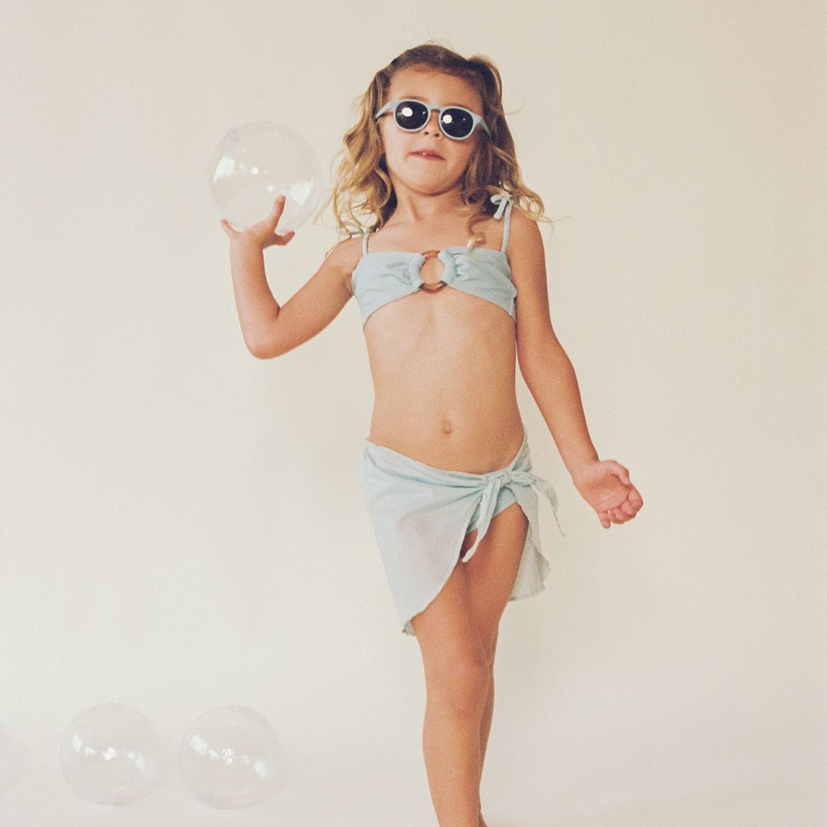 Mini Tori Bandeau x Lulu Bikini Set | Powder Blue