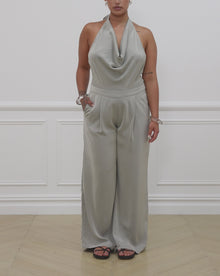 Halter Jumpsuit | Wood Ash