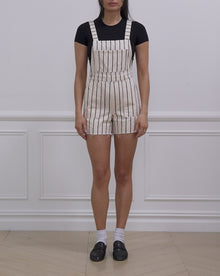Slit Overall Short | Black/Antique White