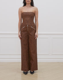 Zipper Fly Pant | Brown