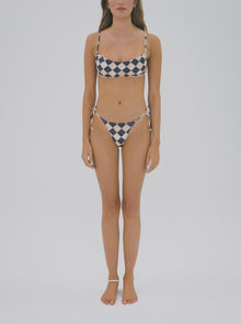 Tie Bottom | Pale Gold/Black