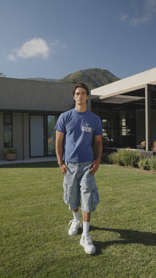 Mens | Denim Cargo Shorts | Light Blue