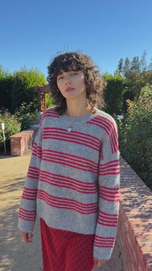 Bronte Sweater | Grey Stripe