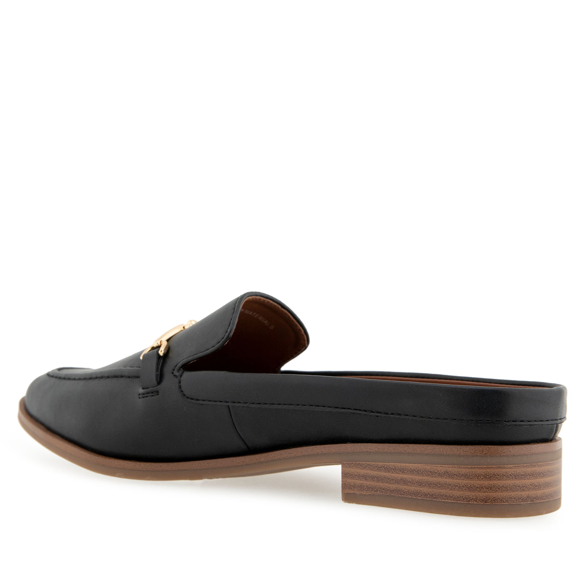 Erik Tailored Mule | Black Faux Leather