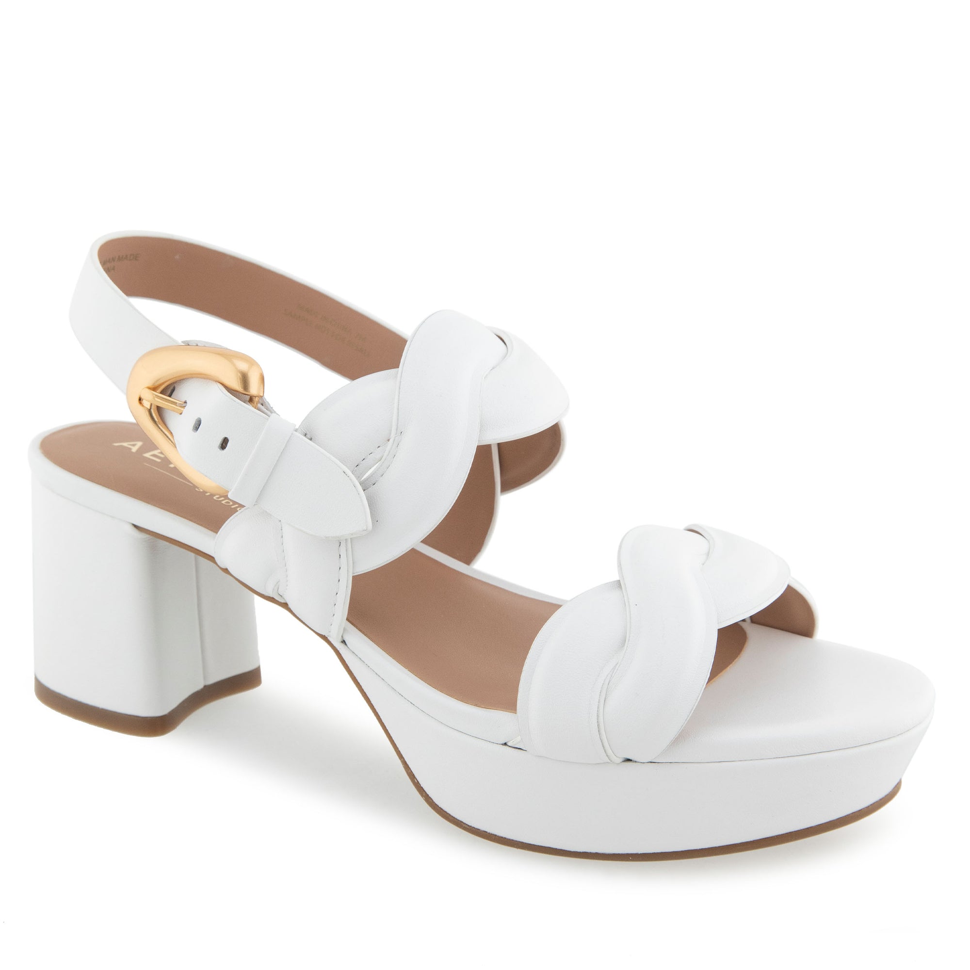 Camea Sandal Platform | Bright White Leather