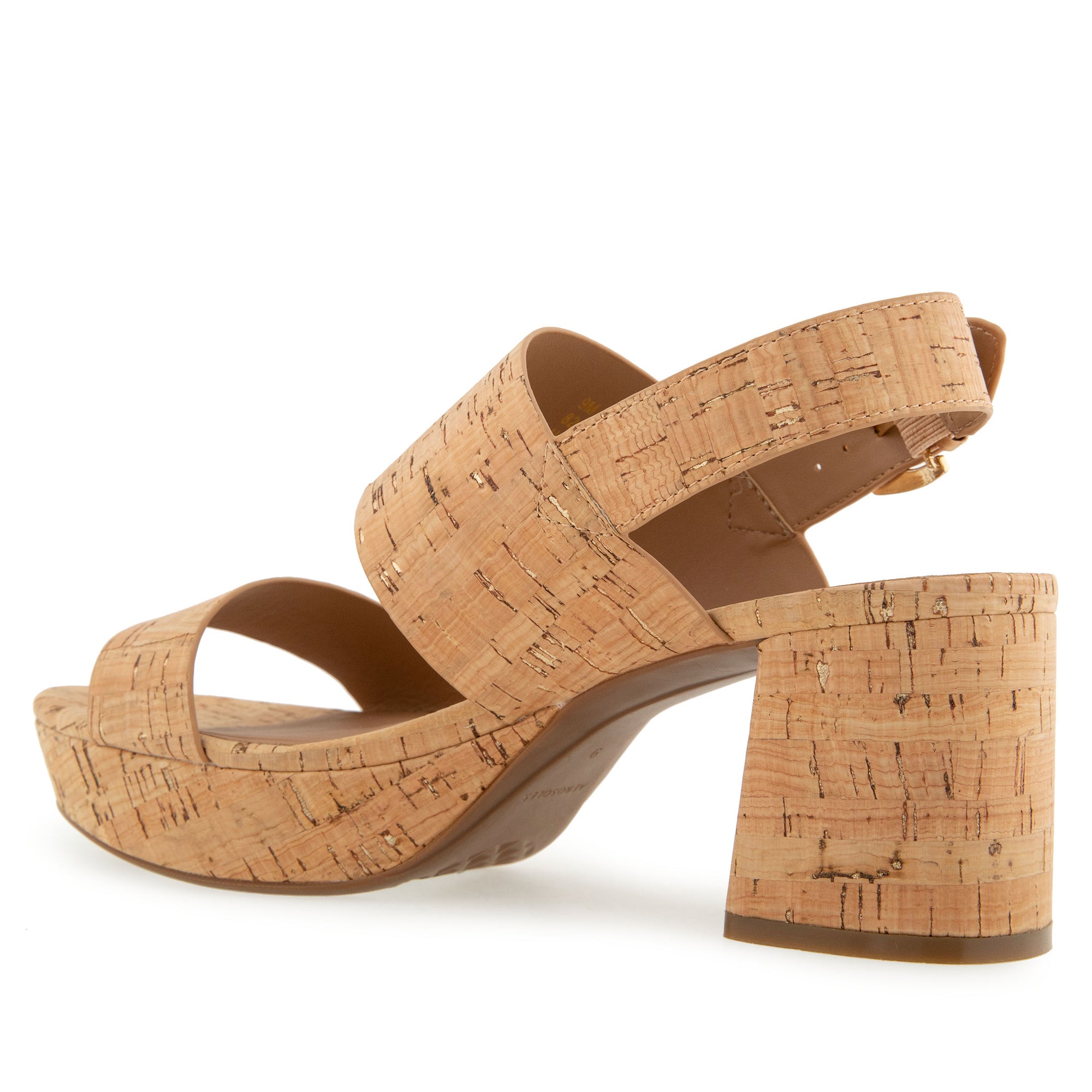 Camilia Sandal Platform | Cork/Gold Flecks