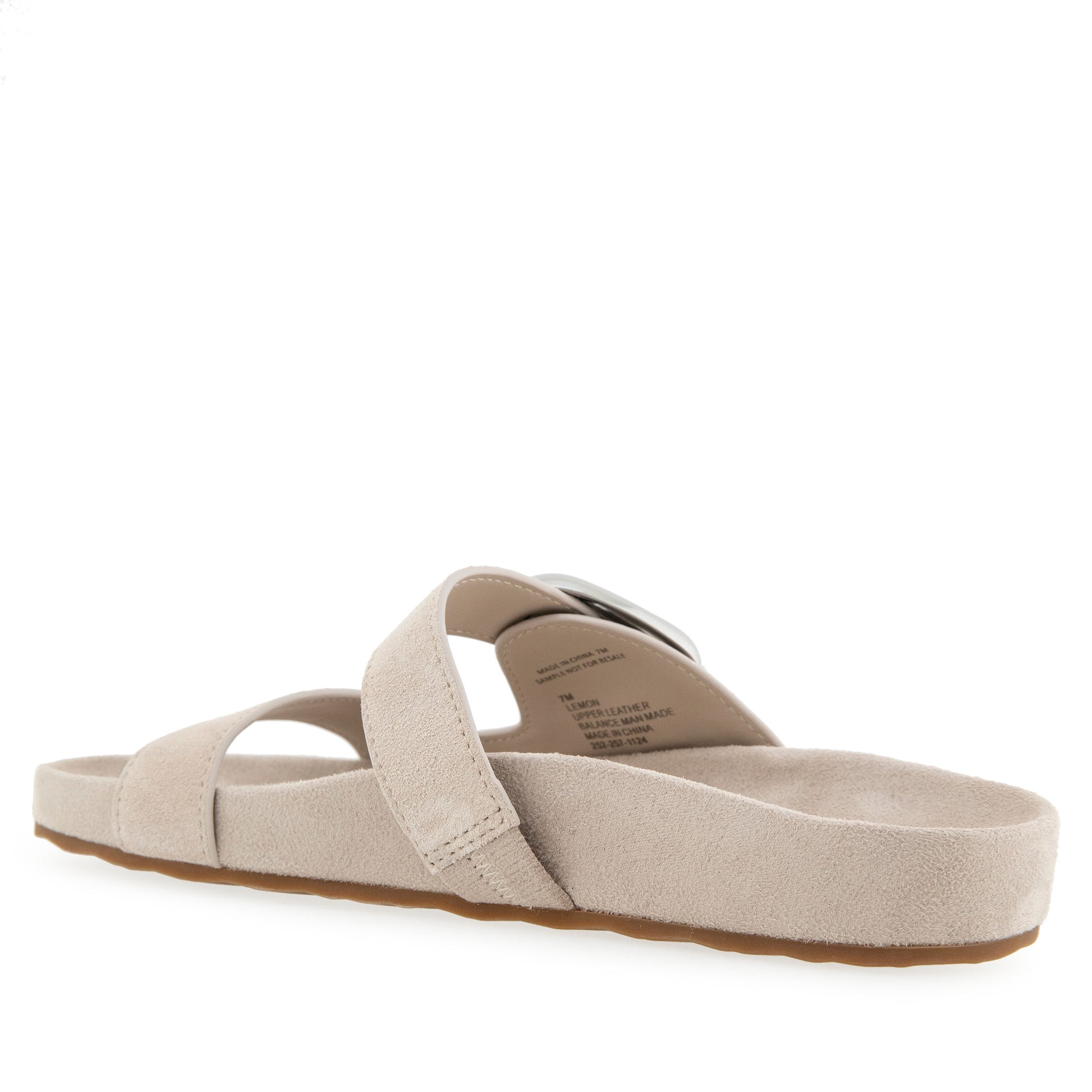 Lemon Sandal Footbed | Stone Suede
