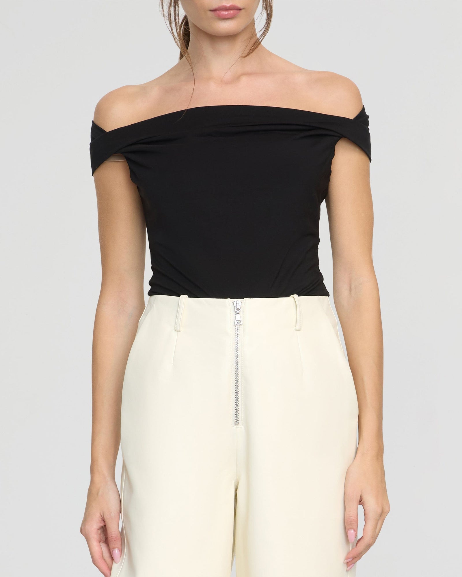Beate | Rupa Vegan Leather Barrel-Leg Pant in Size Extra Small