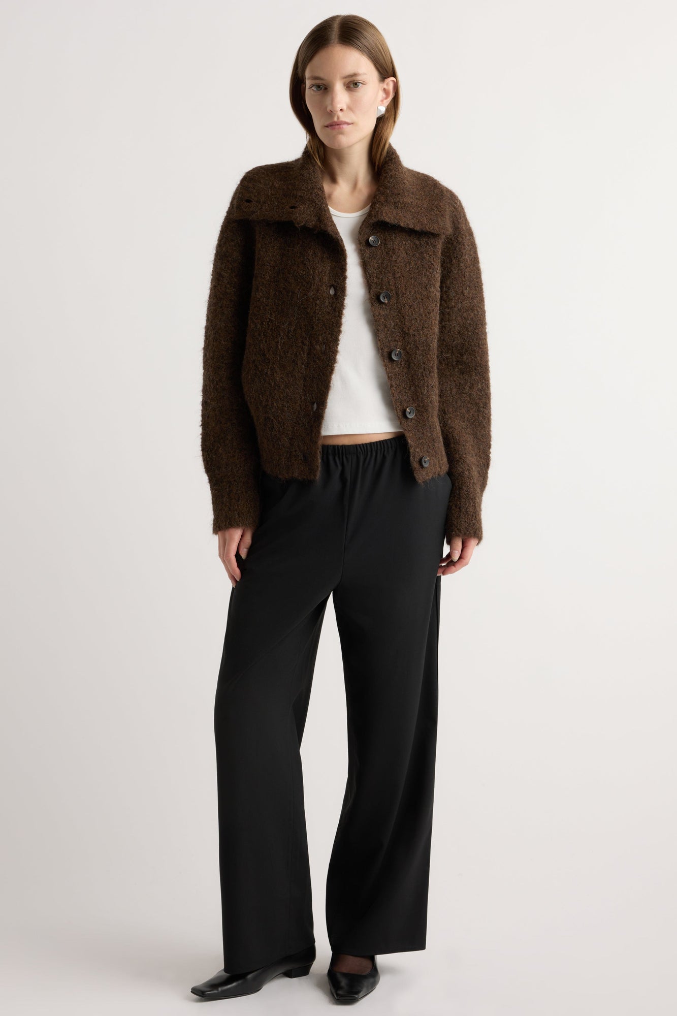 Marije | Sacha Fuzzy Alpaca-Wool Cardigan in Size Small