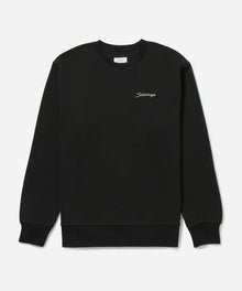 Black | Bowery Script Embroidered Crew