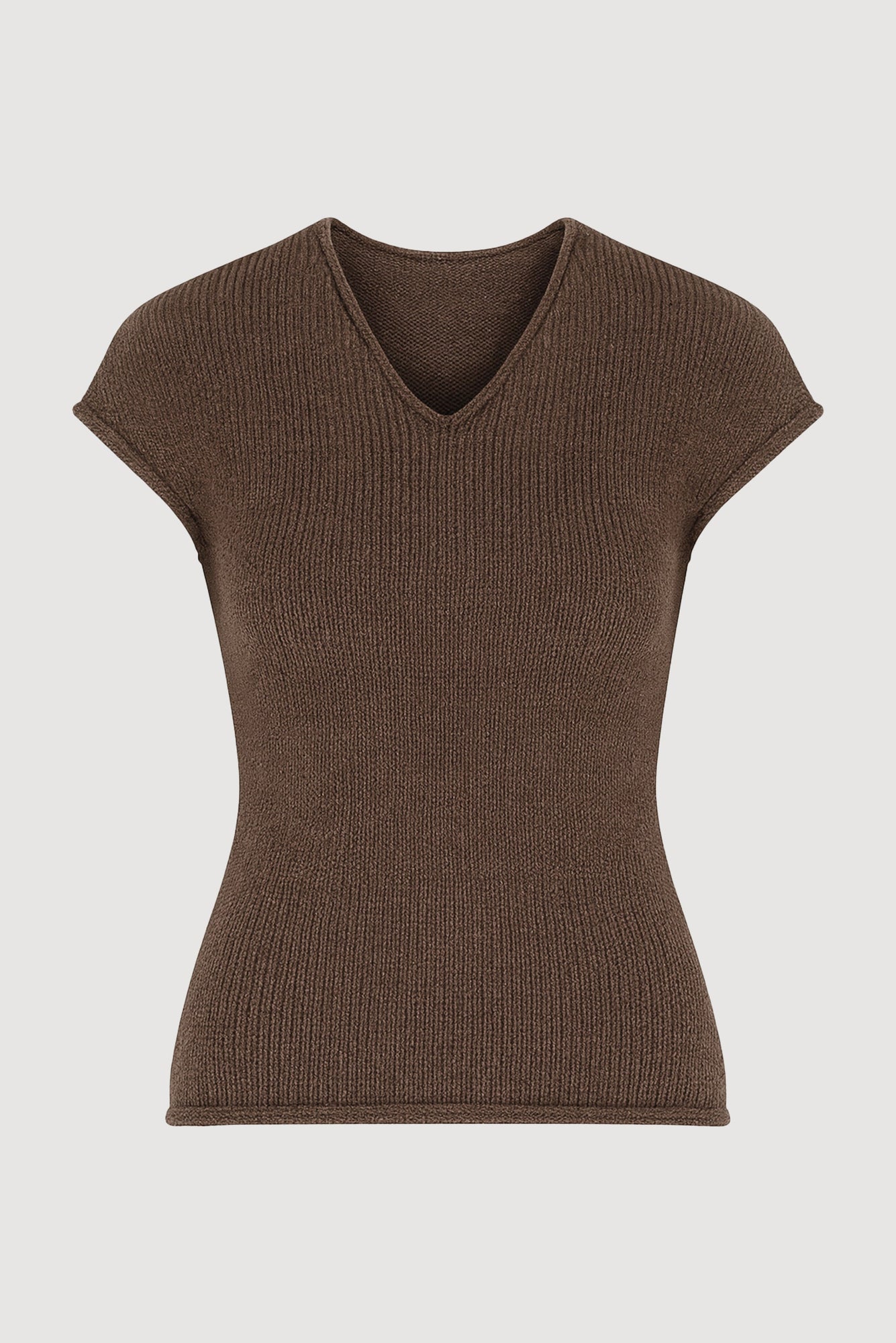 Kelsey | Simoul V-Neck Sweater Top in Size Small - Flat