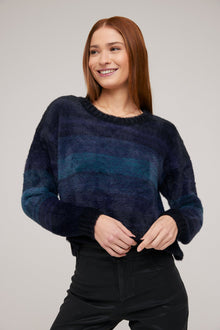 Slouchy Sweater - Midnight Navy Ombre