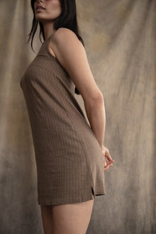 A-line Muscle Dress | Brown