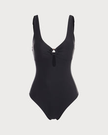 Black Cutout One Piece Swimsuit | Black