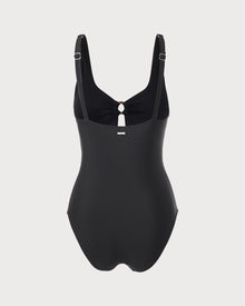 Black Cutout One Piece Swimsuit | Black