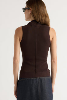 Renee | Tammy Cinched-Neck Tencel-Blend Top in Size Extra Small