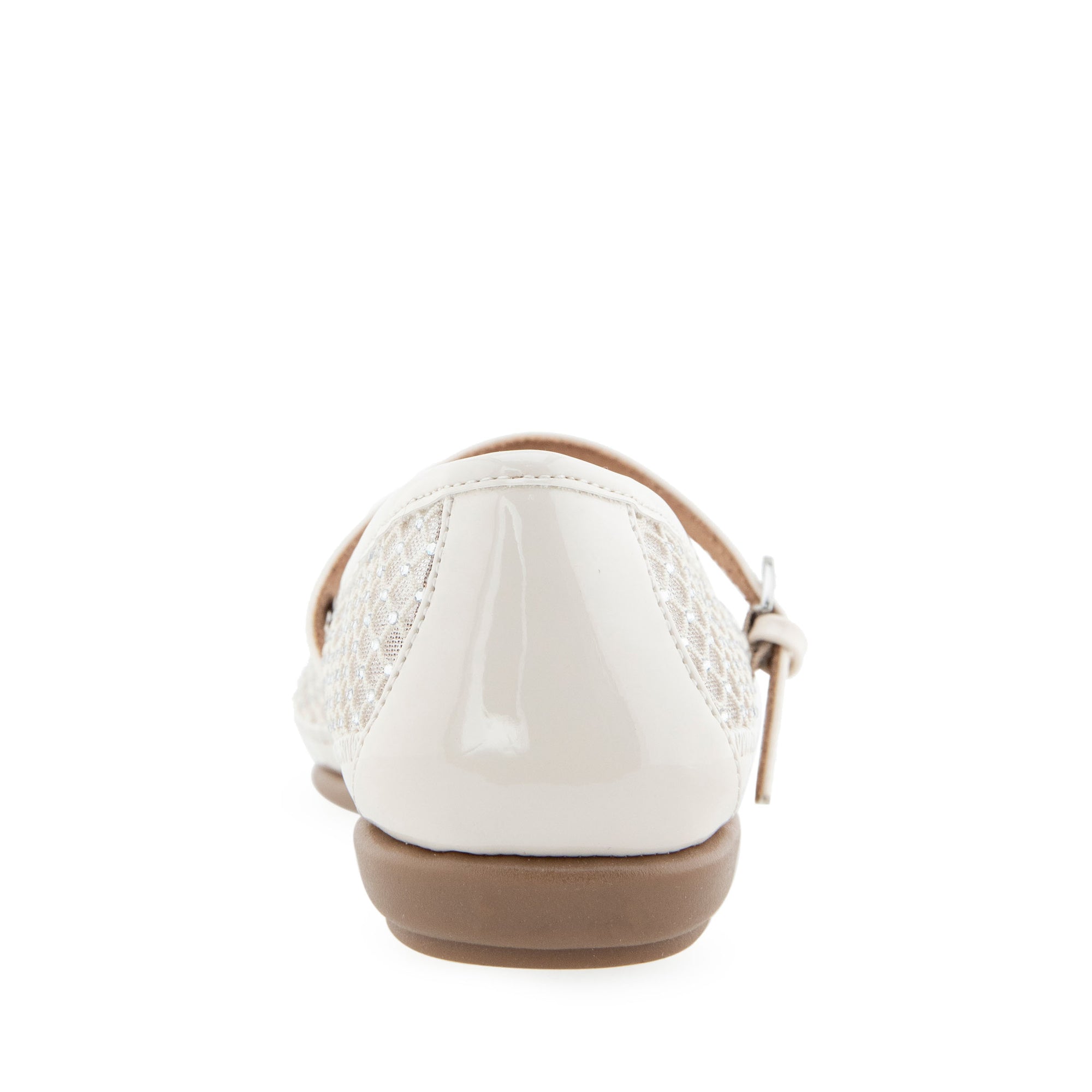 Baylee Casual Flat | Crystal/Eggnog Mesh Fabric