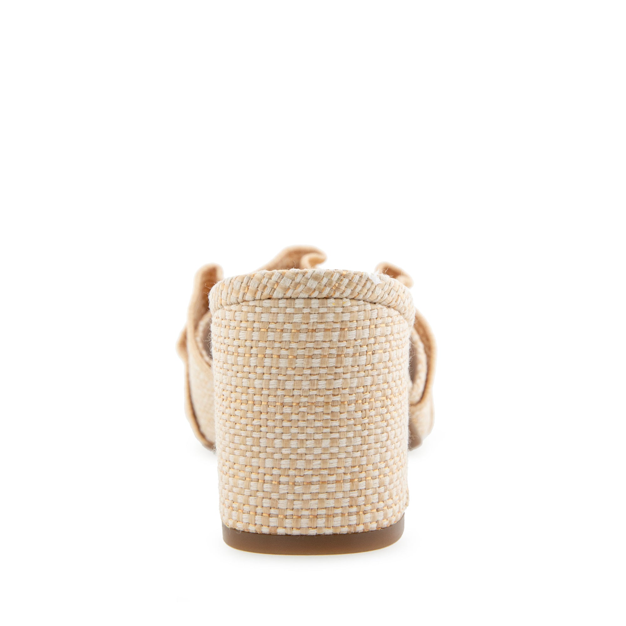 Gabrielle Sandal Block Heel | Natural Raffia