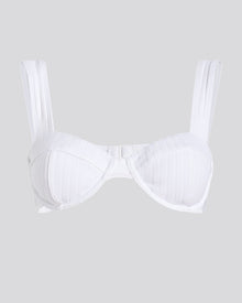The Lilo Ribbed Bikini Top - Solid & Striped