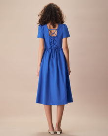 The Sweetheart Neck Button Midi Dress Dresses - RIHOAS