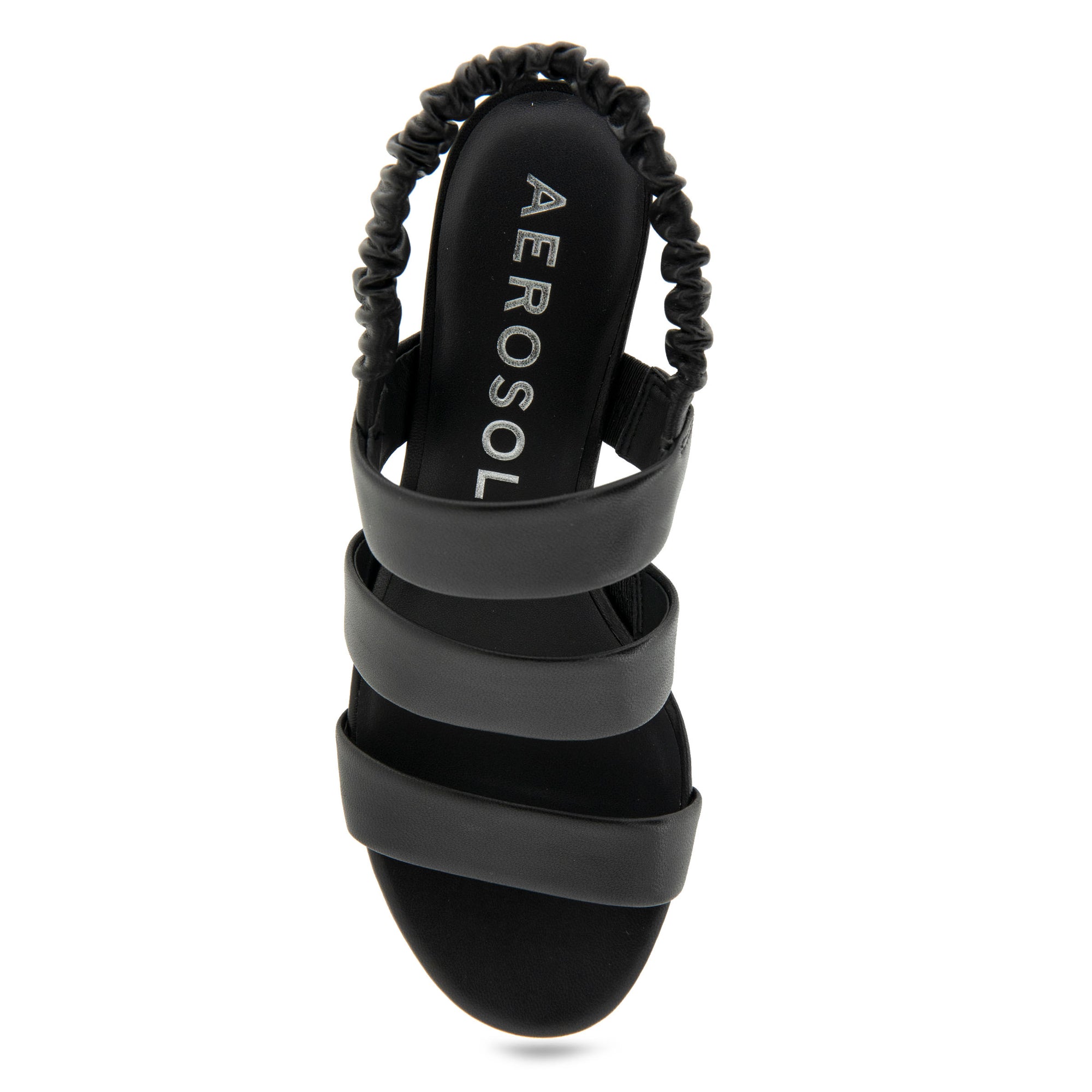 Clarissa Sandal Dress Block Heel | Black Leather