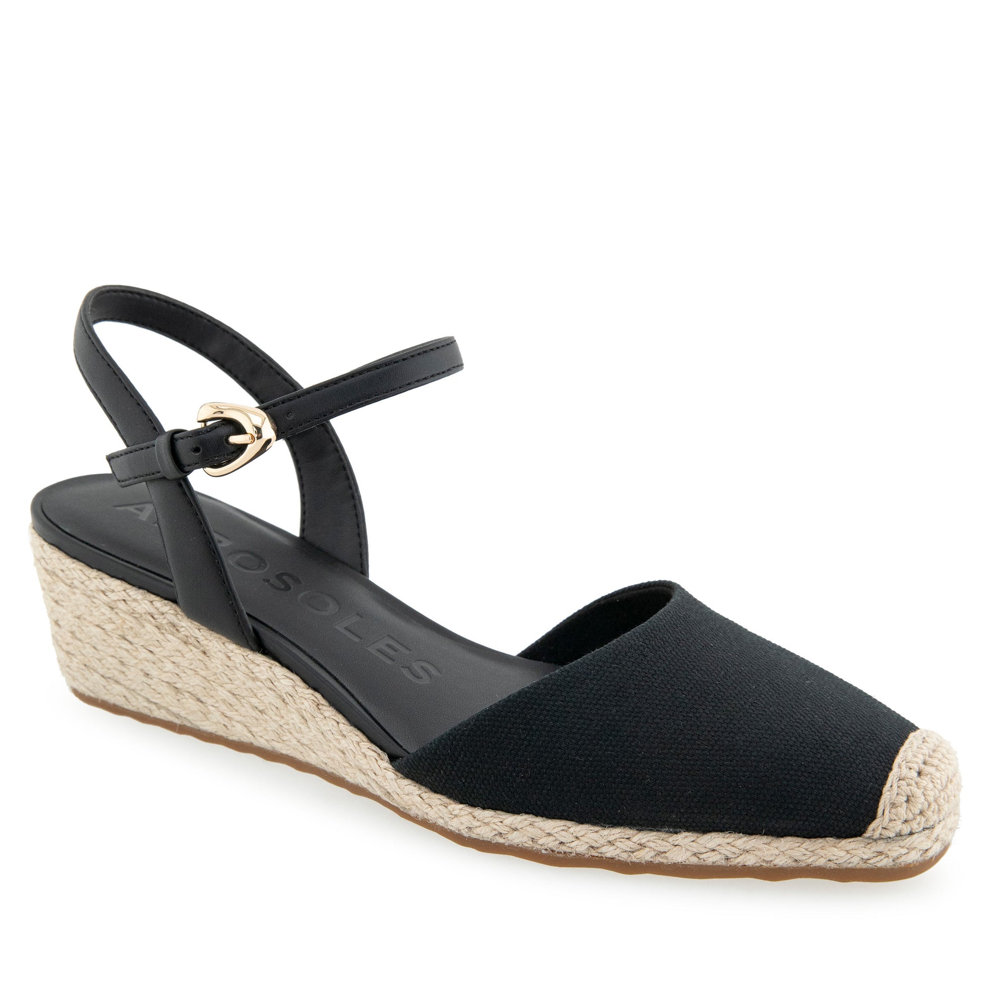 Real Dress Wedge | Black Canvas
