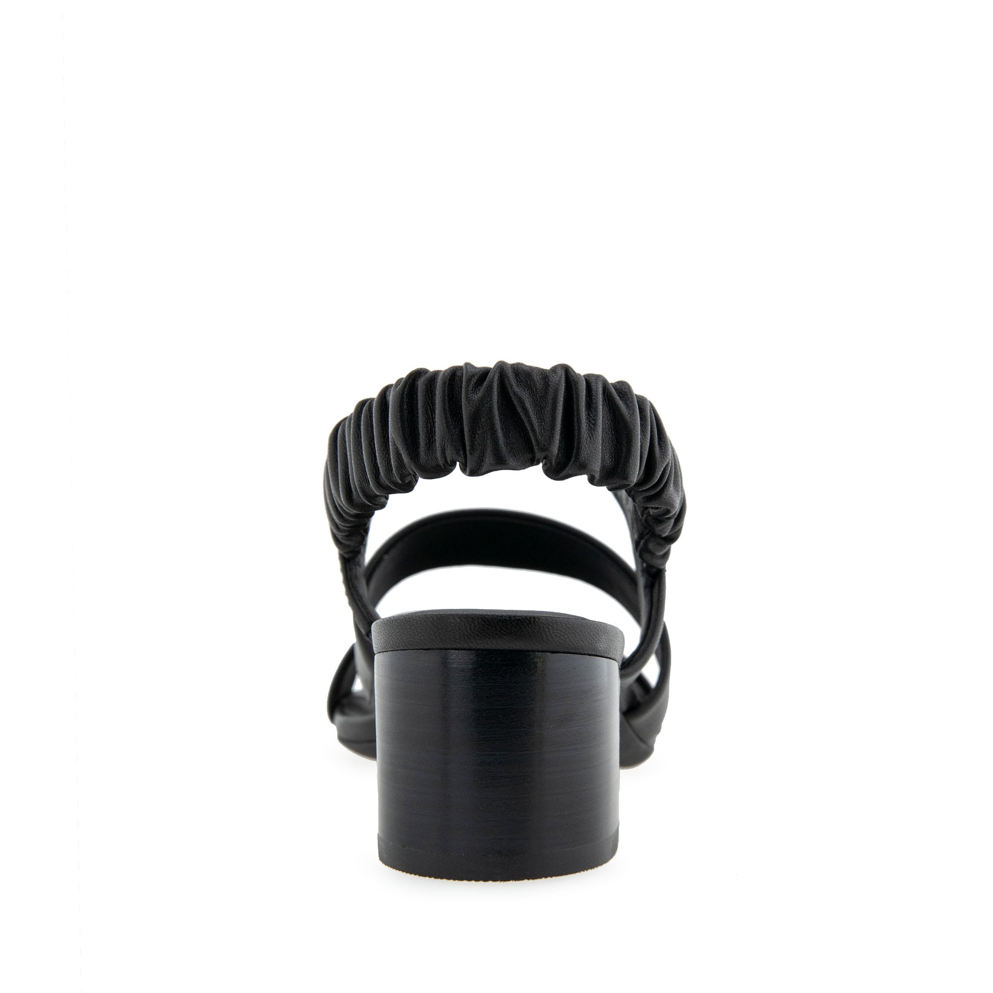 Clarissa Sandal Dress Block Heel | Black Leather