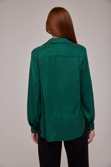 Two Pocket Bishop Sleeve Shirt - Emerald Pine