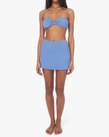 Tube Spongie Seersucker Skirt | Blue Jean