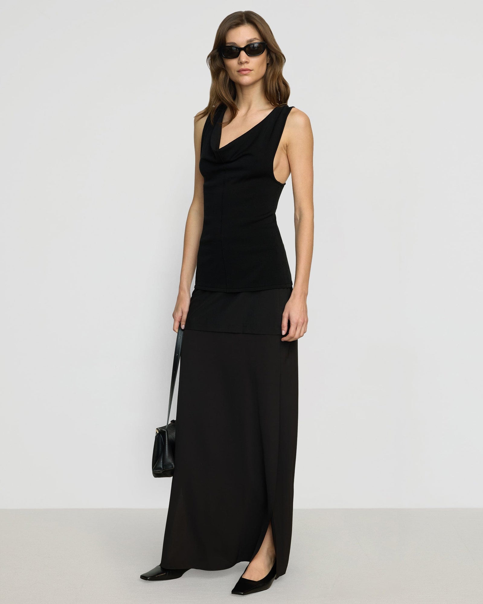 Renee | Valerie Cowl-Neck Racerback Knit Top in Size Small