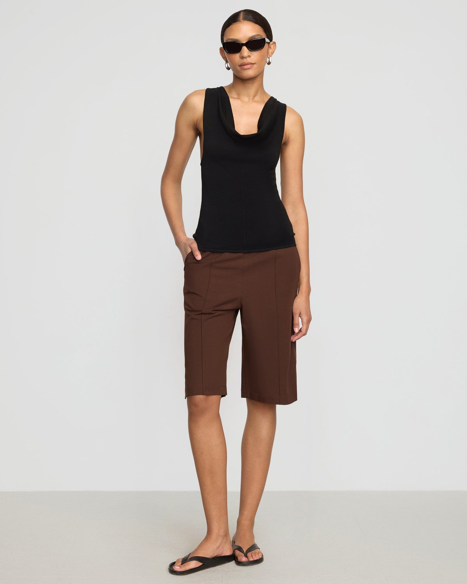 Vanessa | Valerie Cowl-Neck Racerback Knit Top in Size Small