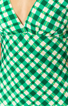 Verlaine Check Maxi Dress | Green