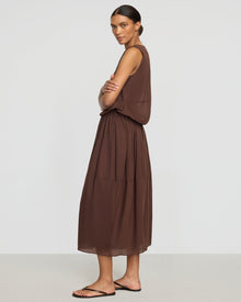 Vanessa | Volta Tiered Organic Cotton Dress in Size Small
