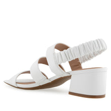 Clarissa Sandal Dress Block Heel | White Leather